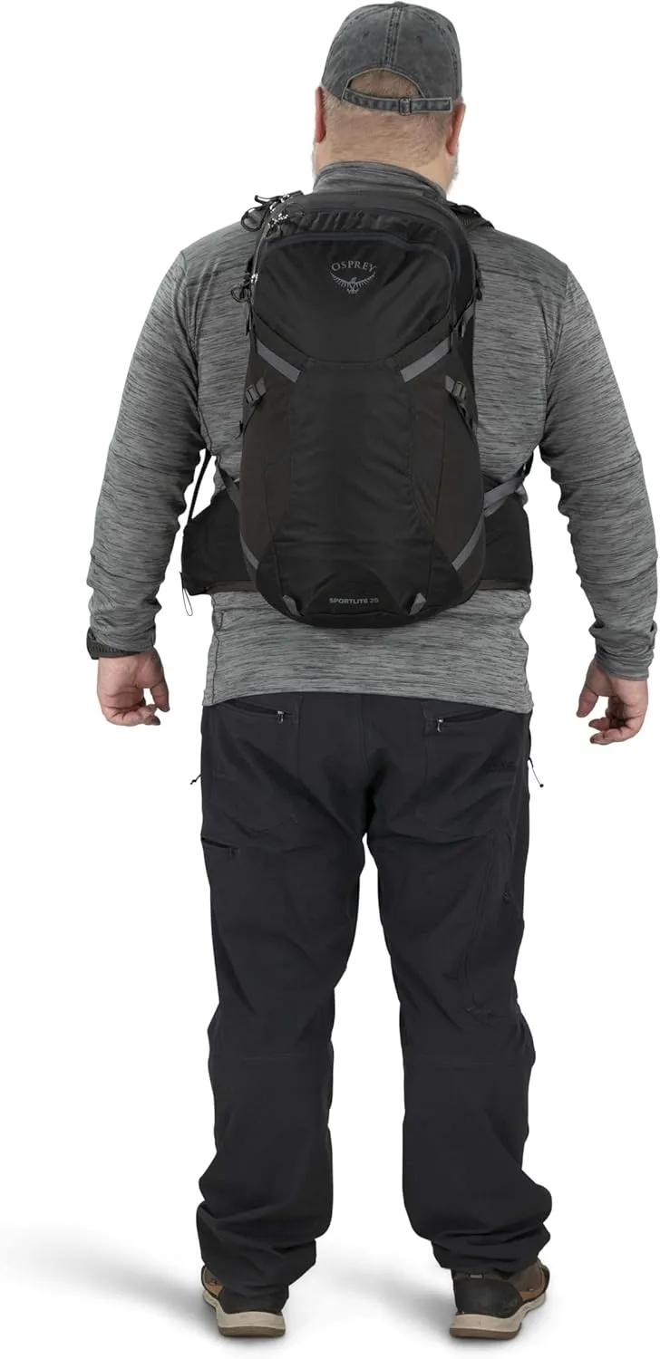 Osprey Sportlite 25L Unisex Hiking Backpack, Dark Charcoal Grey, S/M, Extended Fit