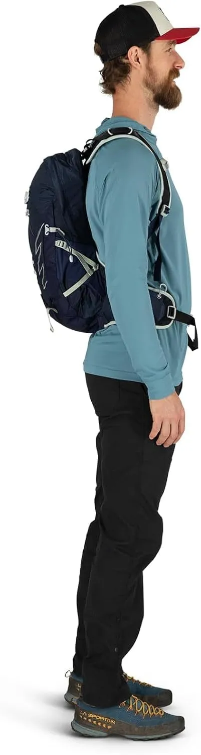 Osprey Talon 11L Men's Hiking Backpack with Hipbelt, Green Belt/Black, S/M