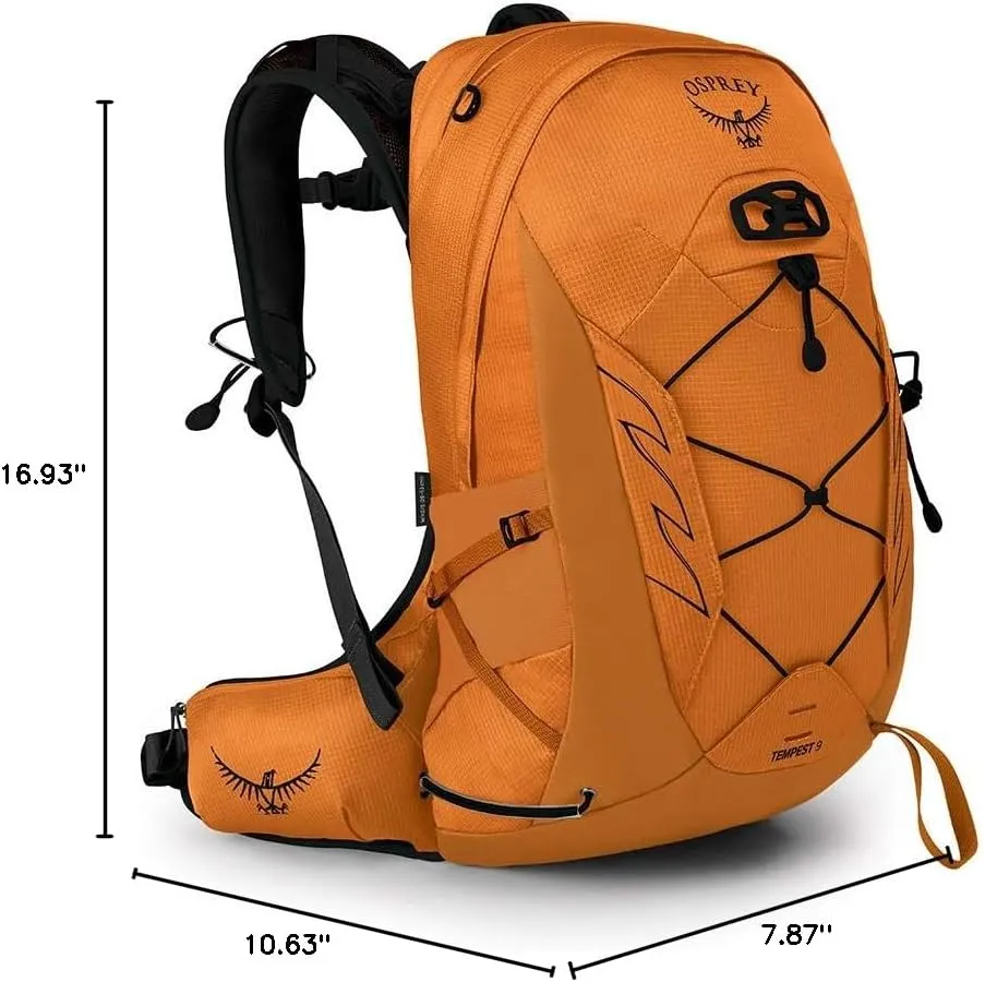 Osprey Tempest 9L Women's Hiking Backpack with Hipbelt, Bell Orange, WXS/S