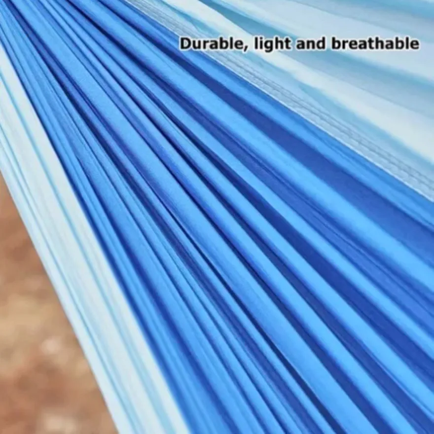 Outdoor Camping Hammock Lightweight 260x140cm Portable Travel Lightblue V201-W13050214