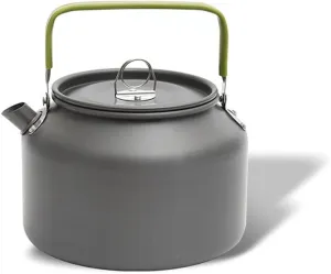 Outdoor Camping Kettle, Aluminum Tea Kettle with Anti Scald Handle,Compact Lightweight Coffee Pot, Outdoor Activities Hanging Kettle