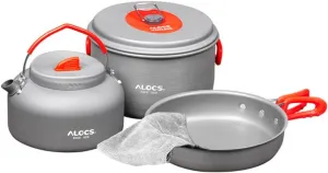 Outdoor Cookwa Mess Kit Camping Cooking Pot Fry Pan and Kettle Set for Camping Backpacking