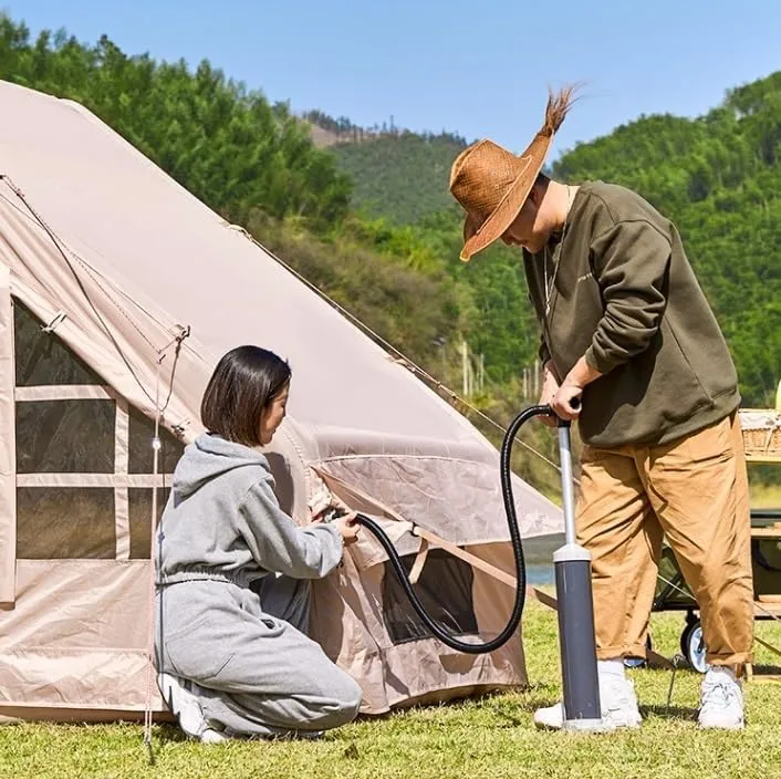 Outdoor Inflatable Tent Free to Build Thick Cotton Cloth Camping Multi-Person Rainproof Camping Equipment