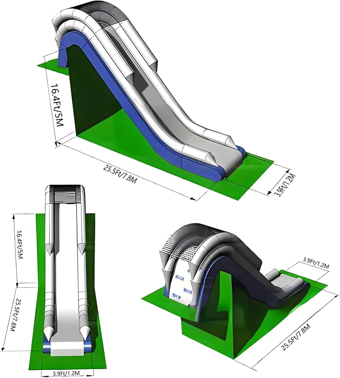 Outdoor Inflatable Water Yacht Slide Leisure Floating Pad with Air Pump and Protective Net for Summer Beach
