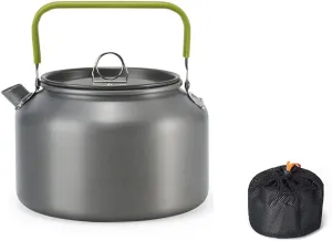 Outdoor Light Weight Aluminum Alloy Kettle AntiScalding Handle Camping Coffee Kettle Portable TeaPot Picnic Teakettle Teapot Cooking Accessory