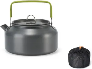 Outdoor Light Weight Aluminum Alloy Kettle AntiScalding Handle Camping Coffee Kettle Portable TeaPot Picnic Teakettle Teapot Cooking Accessory