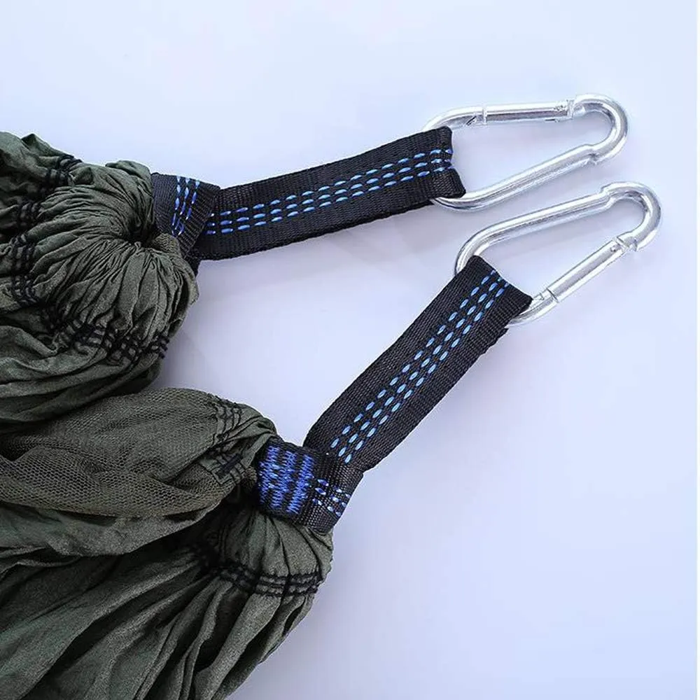 Outdoor Mosquito Net with Net Nylon Parachute Camping Hammock Ultralight Single Hammock for Hiking Backpacking Travel Beach Adventure (B)