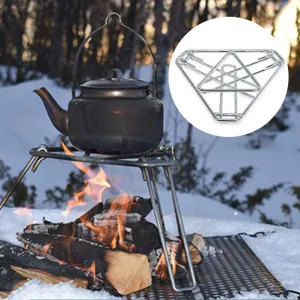 Outdoor Portable Folding Grill Camping Hanging Pot