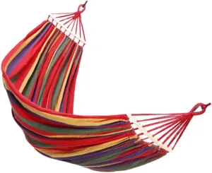 Outdoor Survival Hammock Canvas Parachute Hammock Swing Bed Easy Setup Ideal for Camping Travel