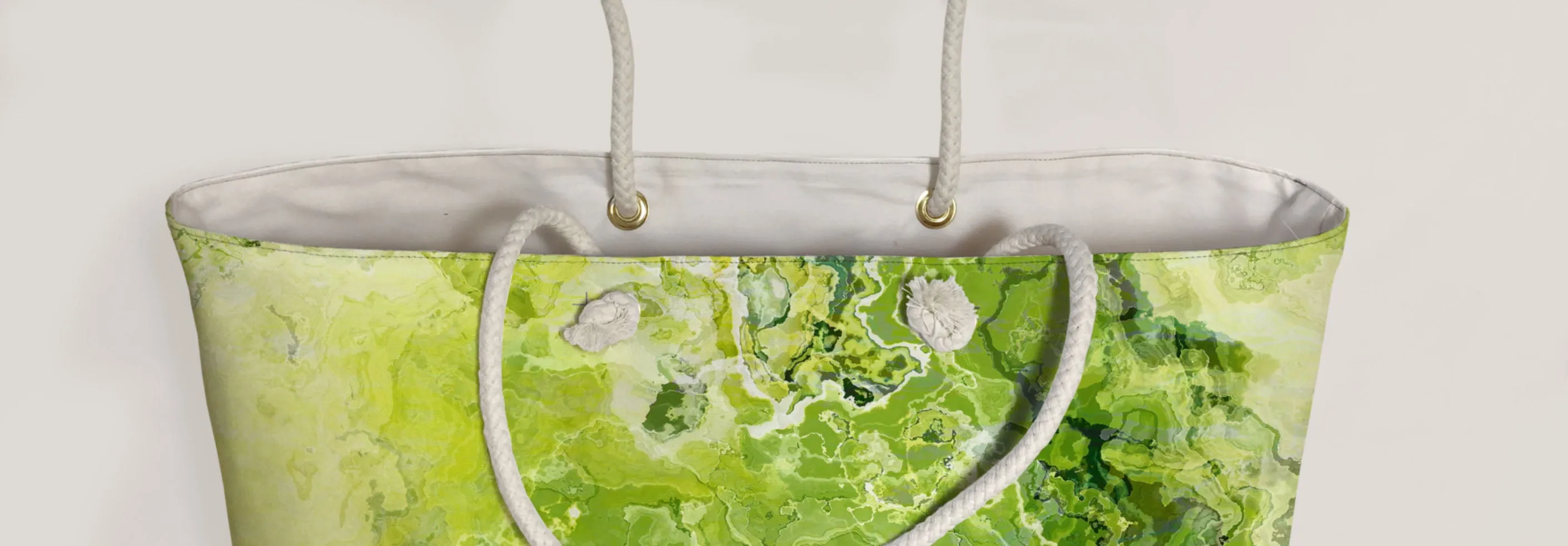 Oversized Tote, Green Daze
