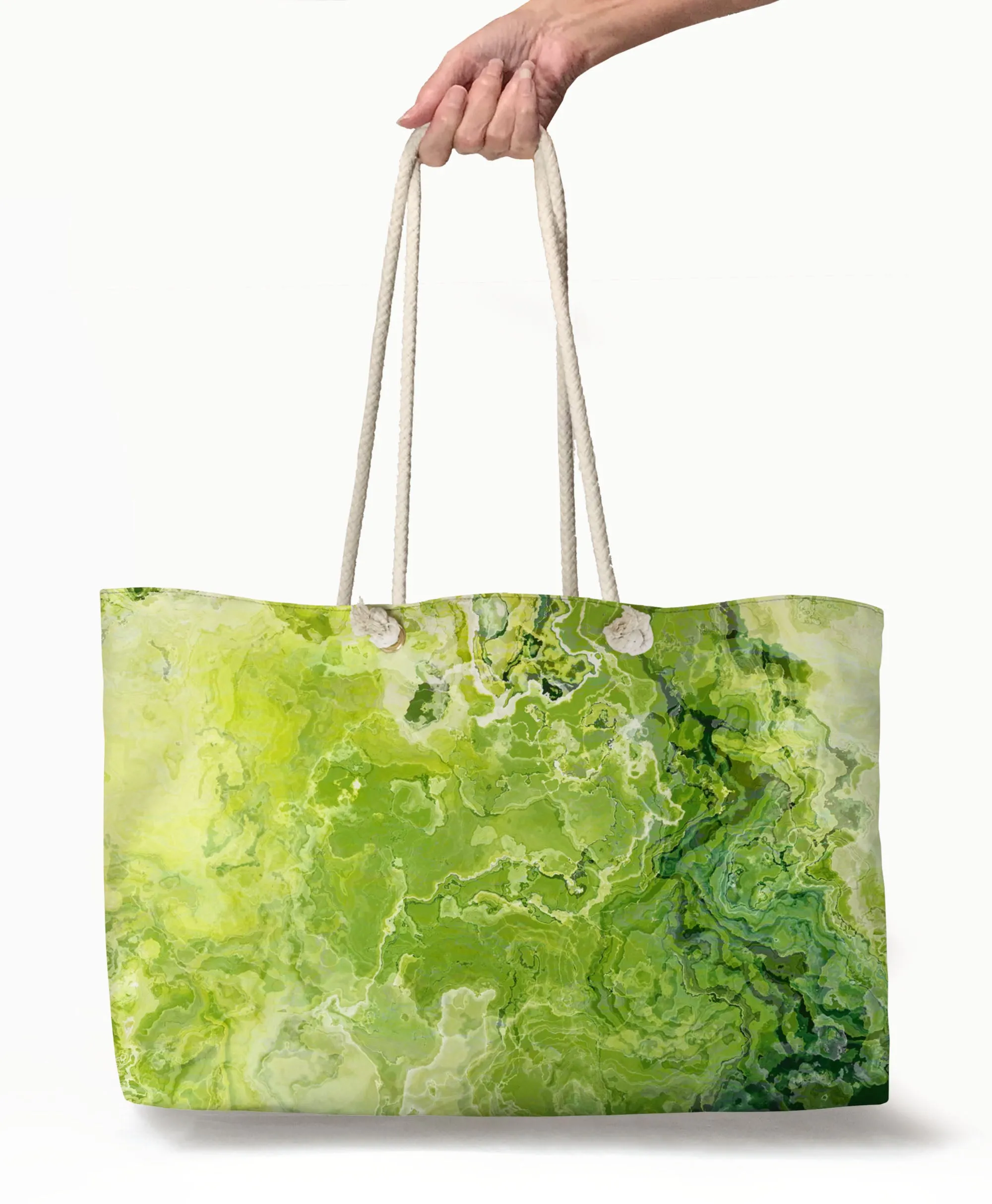 Oversized Tote, Green Daze