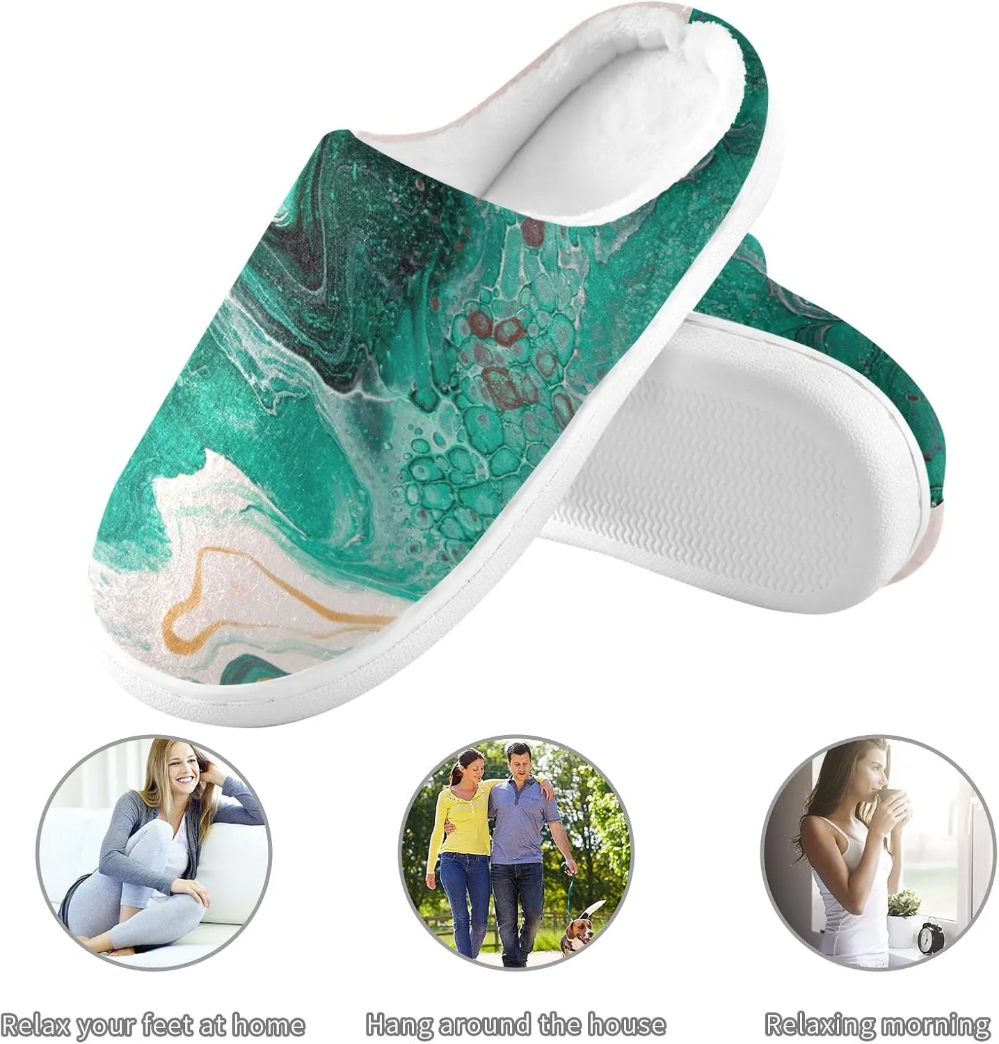Oyihfvs Unisex Memory Foam Warm Slippers Comfort Soft Casual Shoes for Indoor Outdoor S-XXXL