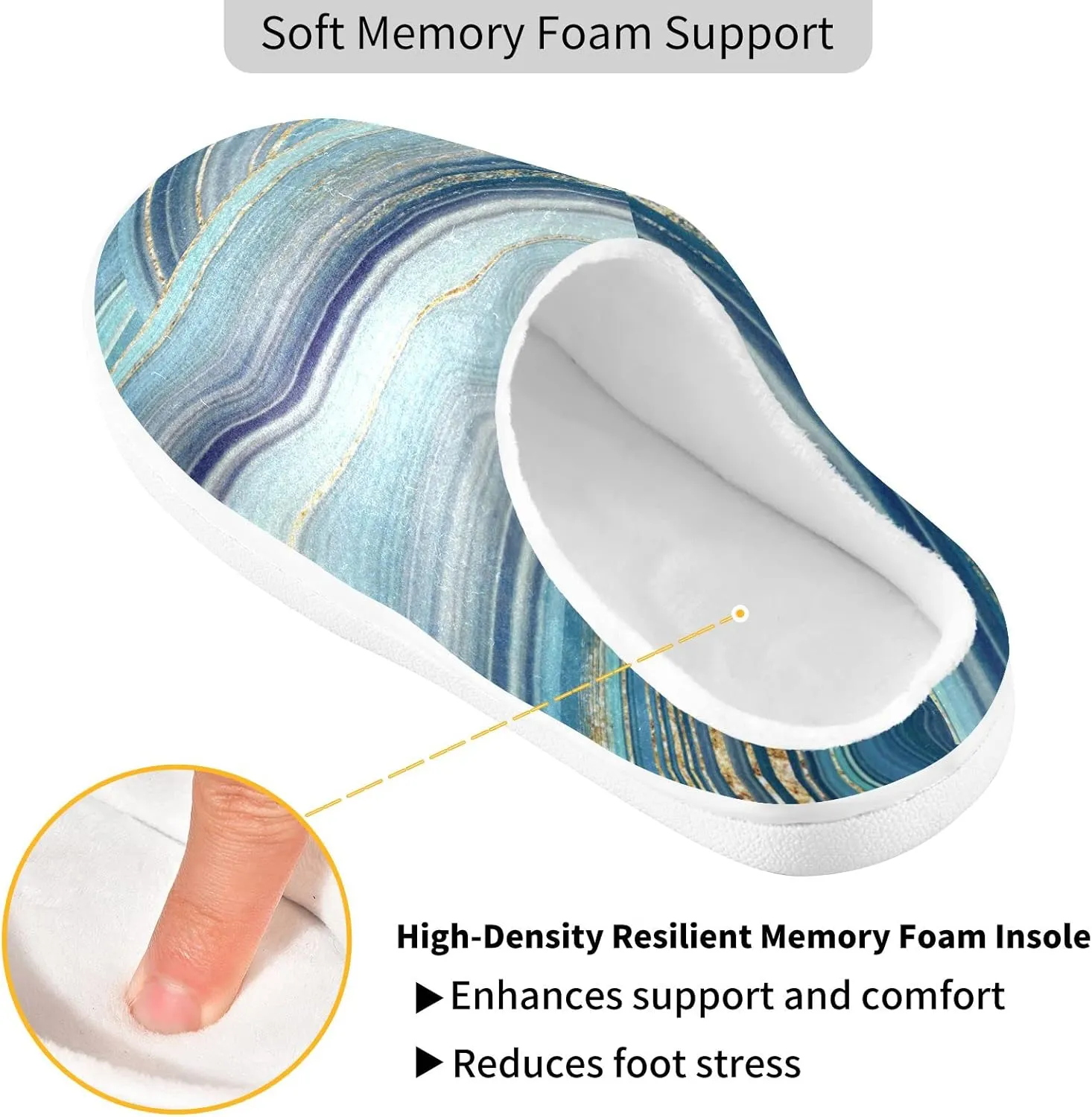 Oyihfvs Unisex Memory Foam Warm Slippers Comfort Soft Casual Shoes for Indoor Outdoor S-XXXL