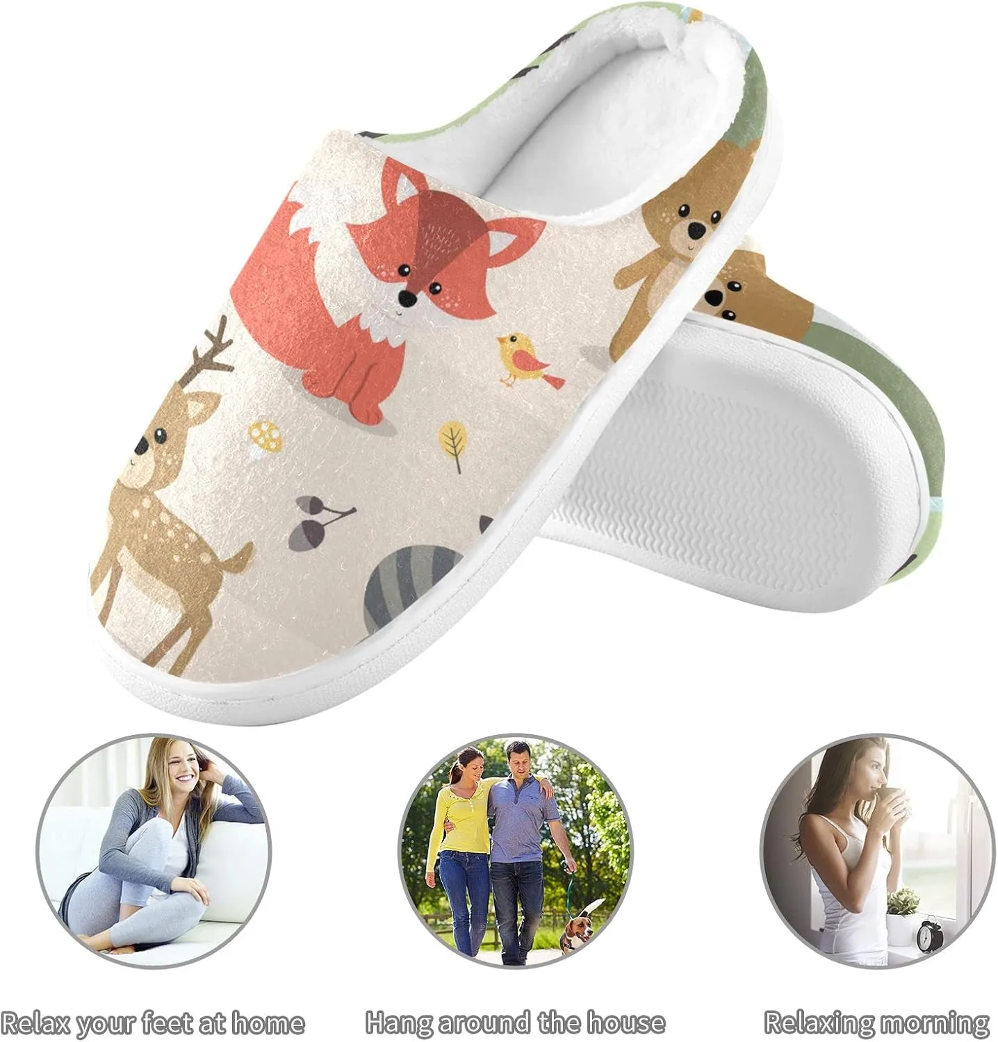 Oyihfvs Unisex Memory Foam Warm Slippers Comfort Soft Casual Shoes for Indoor Outdoor S-XXXL