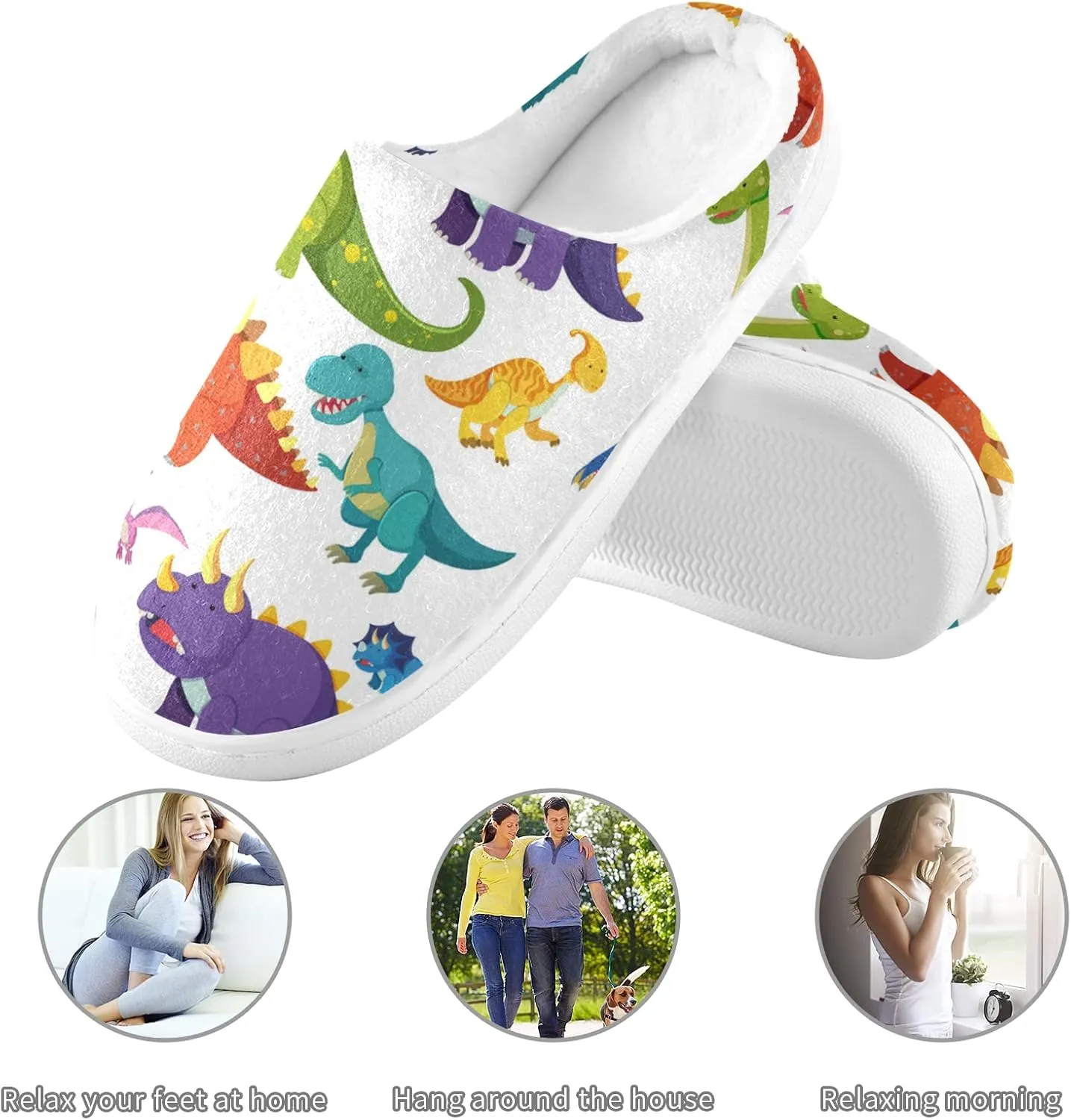 Oyihfvs Unisex Memory Foam Warm Slippers Comfort Soft Casual Shoes for Indoor Outdoor S-XXXL
