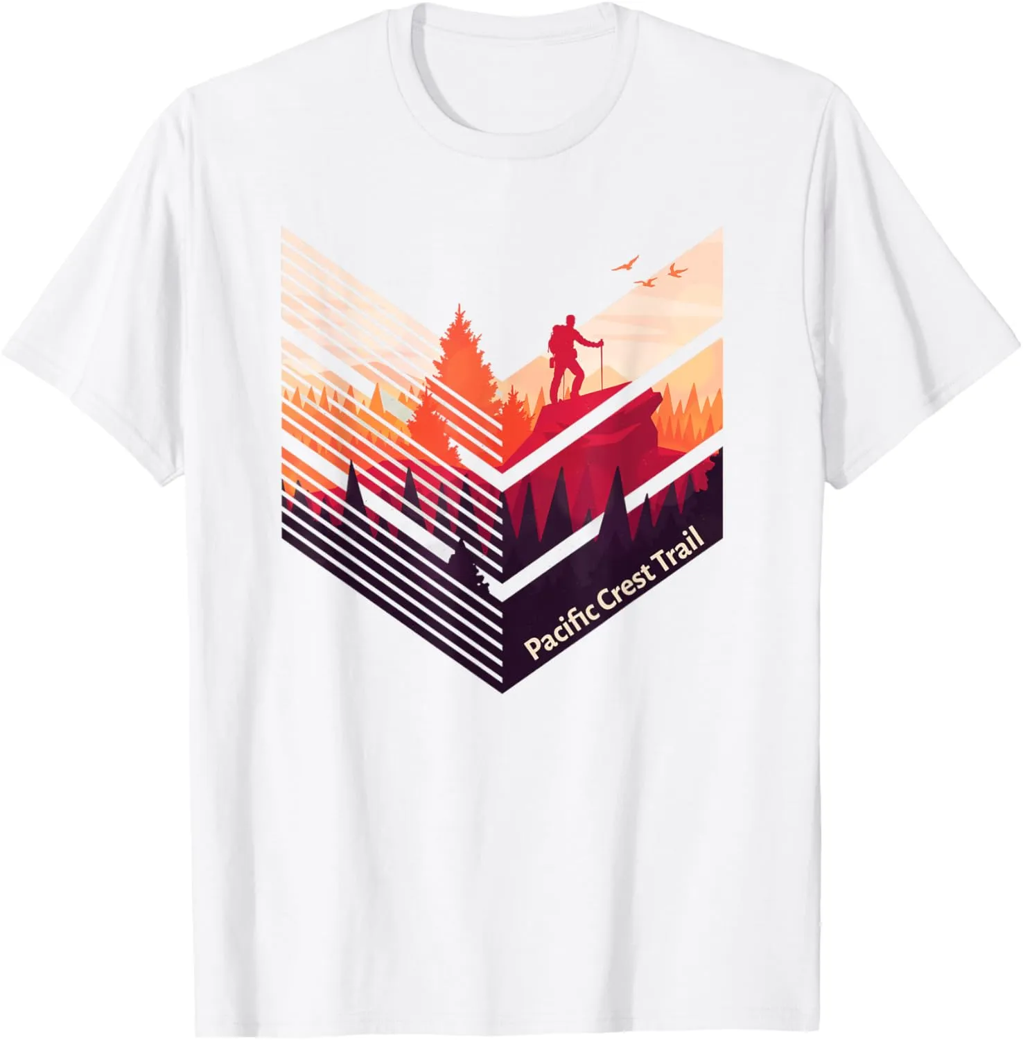 Pacific Crest Trail Backpacking Military Style Graphic T-Shirt