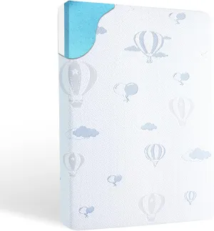 Pack and Play Mattress Pad, 38"x 26" Dual-Sided Memory Foam Pack N Play Mattress for Playpen Playard, Soft Breathable Balloon Printed Mini Crib Mattresses for Baby Toddle
