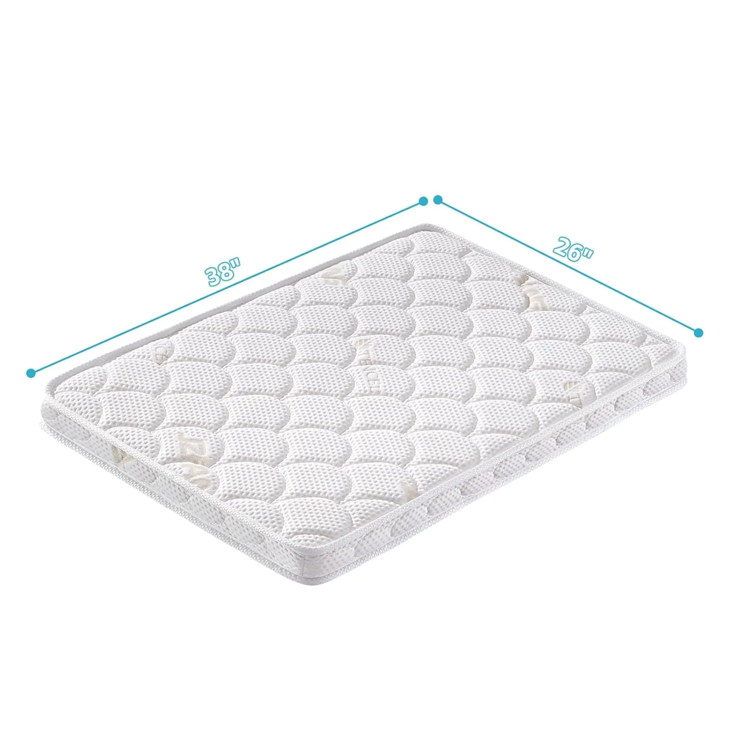 Pack and Play Mattress Topper - 38" x 26" x 1.5", Soft & Firm Premium Foam Pack N Play Mattresses Pad, Odorless Baby Foam Playpen Mattresses,Portable Playard Mattress Topper- Breathable & Comfort