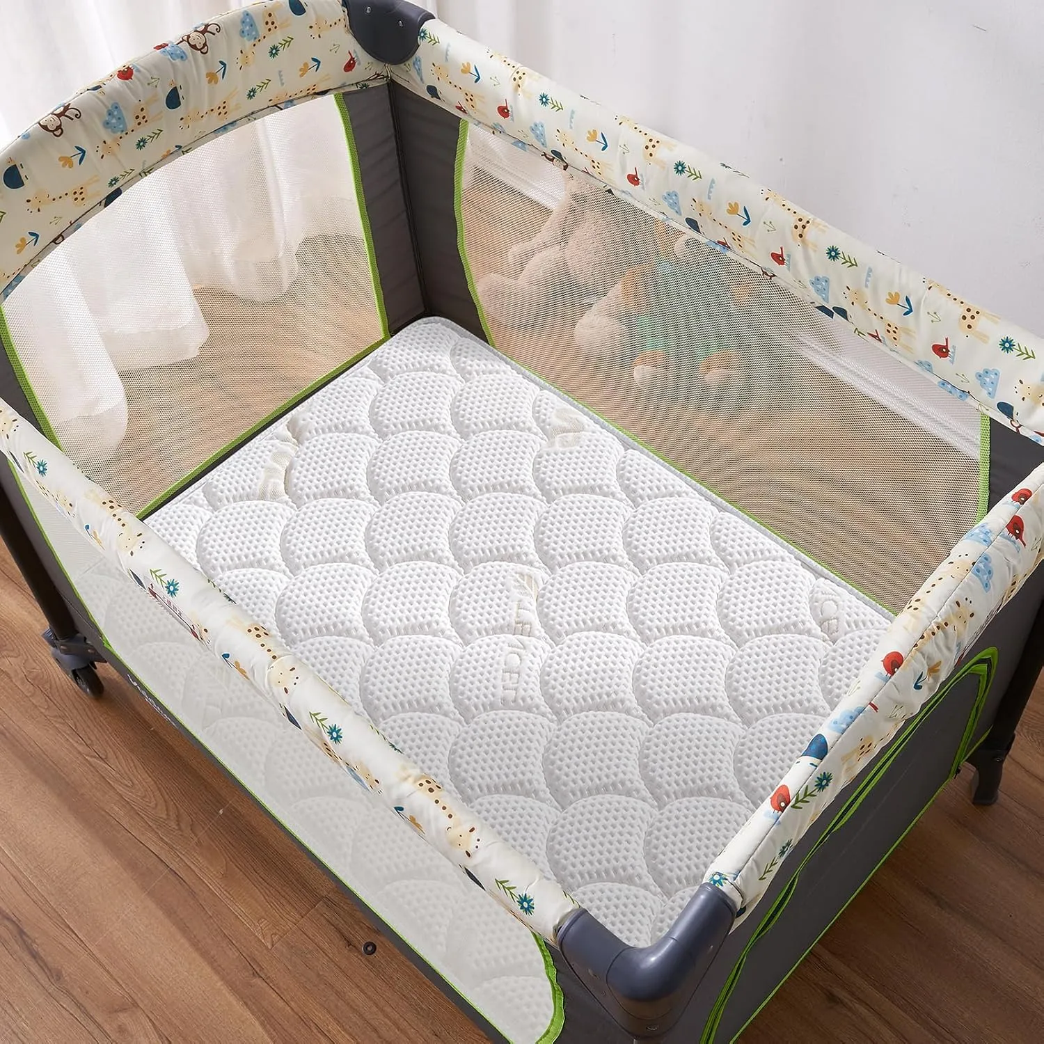 Pack and Play Mattress Topper - 38" x 26" x 1.5", Soft & Firm Premium Foam Pack N Play Mattresses Pad, Odorless Baby Foam Playpen Mattresses,Portable Playard Mattress Topper- Breathable & Comfort