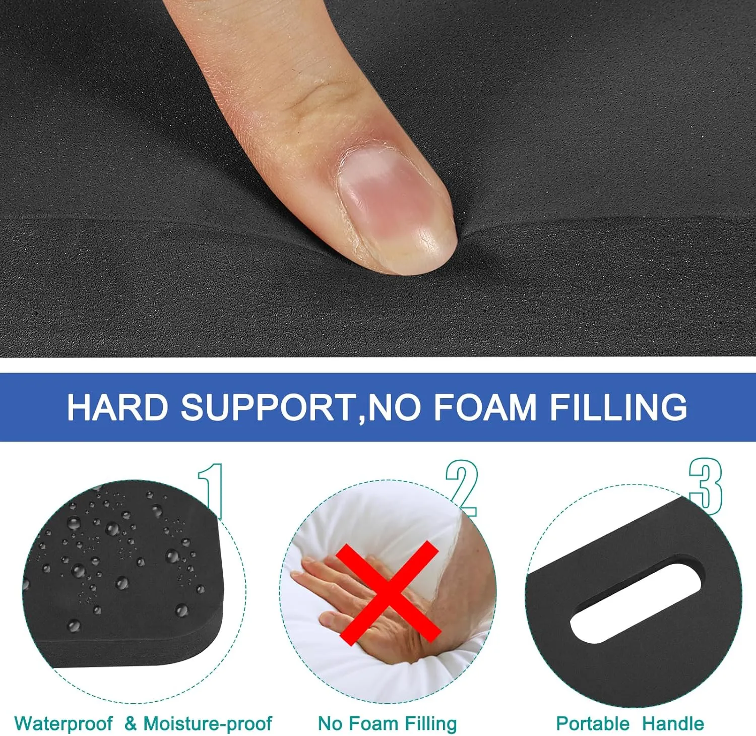PATIKIL Stadium Seat Cushion, 8 Pack Hard & Strong Foam Bleacher Cushion Portable Seat Pad Outdoor Seating for Spectating Sport Camping