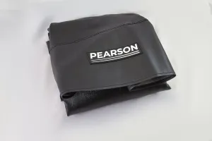 Pearson 8-Foot Pool Cover – Heavy-Duty Waterproof Billiard Cover for Indoor/Outdoor Use – Black Leatherette Tear-Resistant Naugahyde – Essential Pool Table Accessories for Billiards Setup