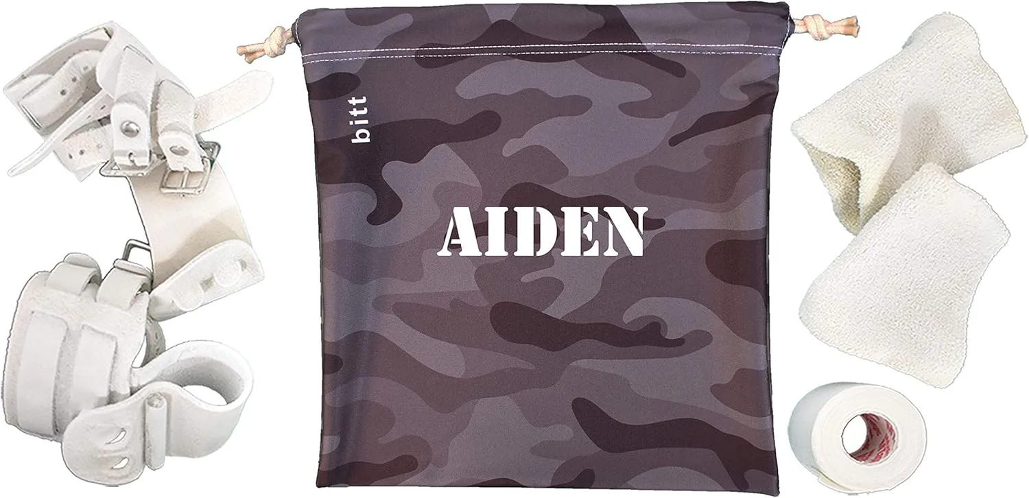 Personalized Gymnastics Grip Bag, Camouflage for Girls Boys (Black Camo)