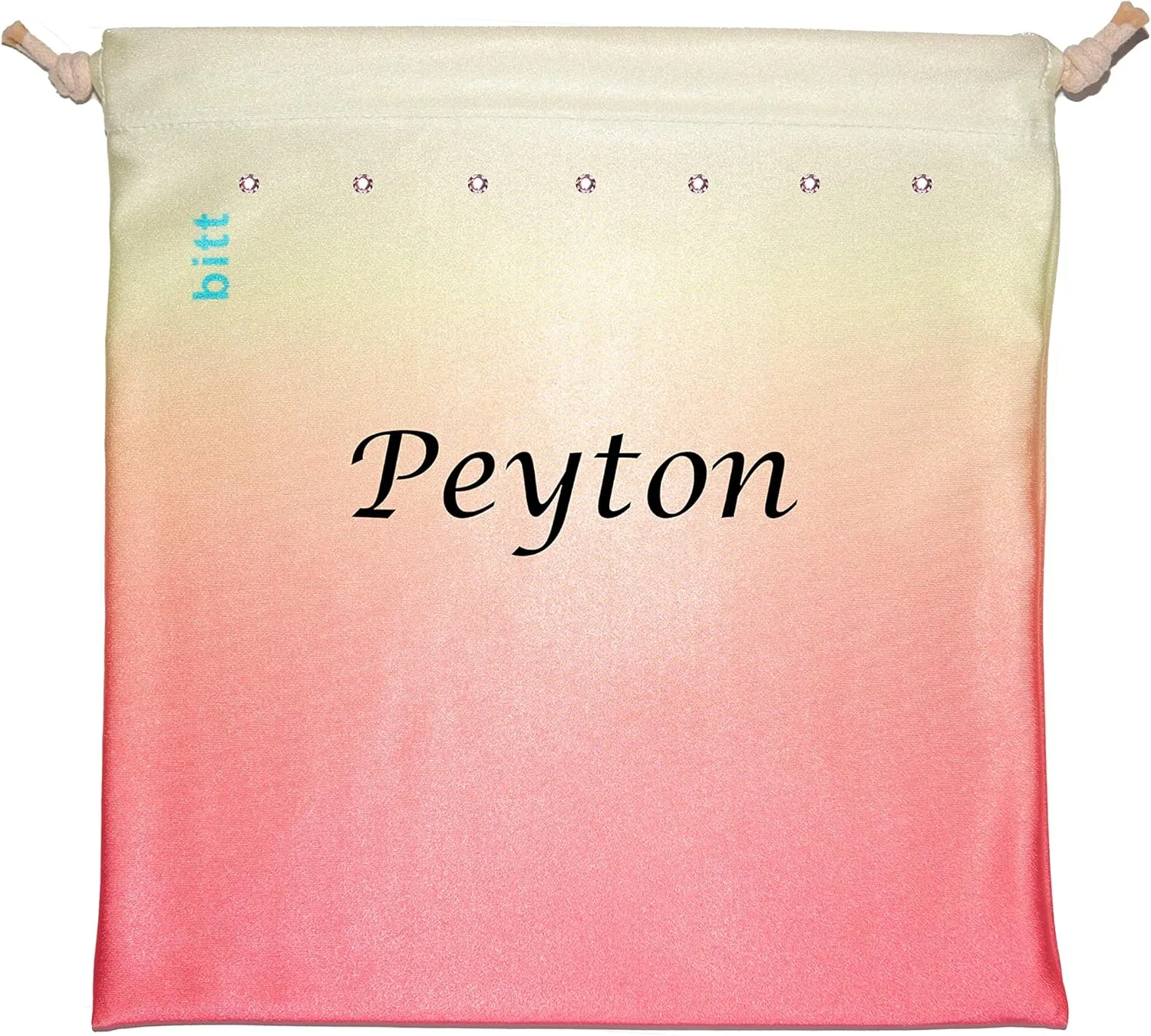 Personalized Gymnastics Grip Bag - Ombre Colors, Customized Bag with Crystals Option