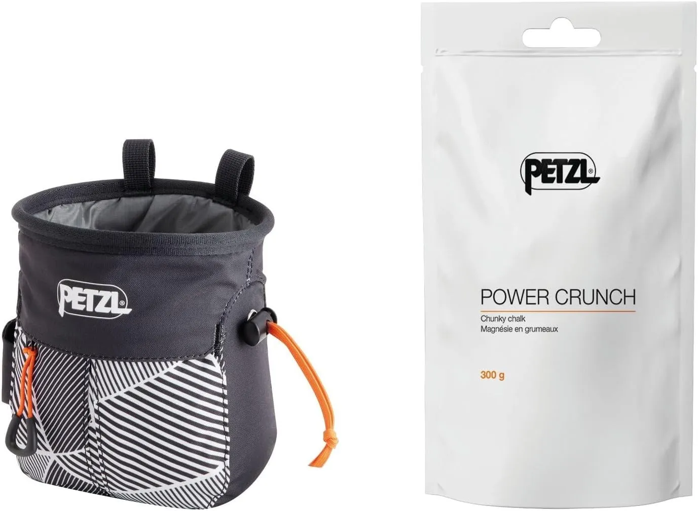 Petzl SAKAPOCHE Chalk Bag - Ergonomic Chalk Bag with Zippered Pocket for Gym, Sport, and Trad Climbing