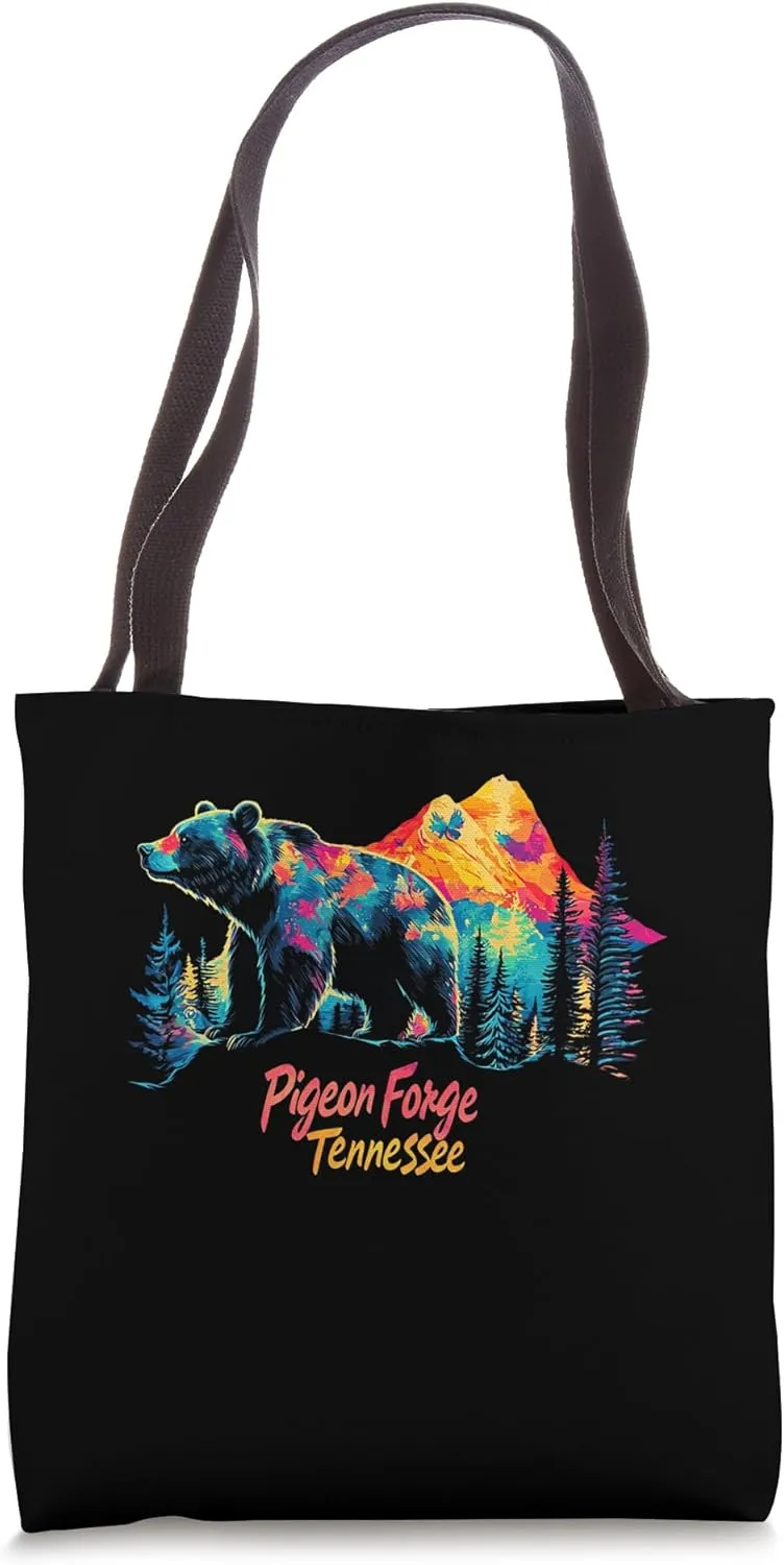 Pigeon Forge Tennessee Mountains Bear USA Hiking Souvenir TN Tote Bag