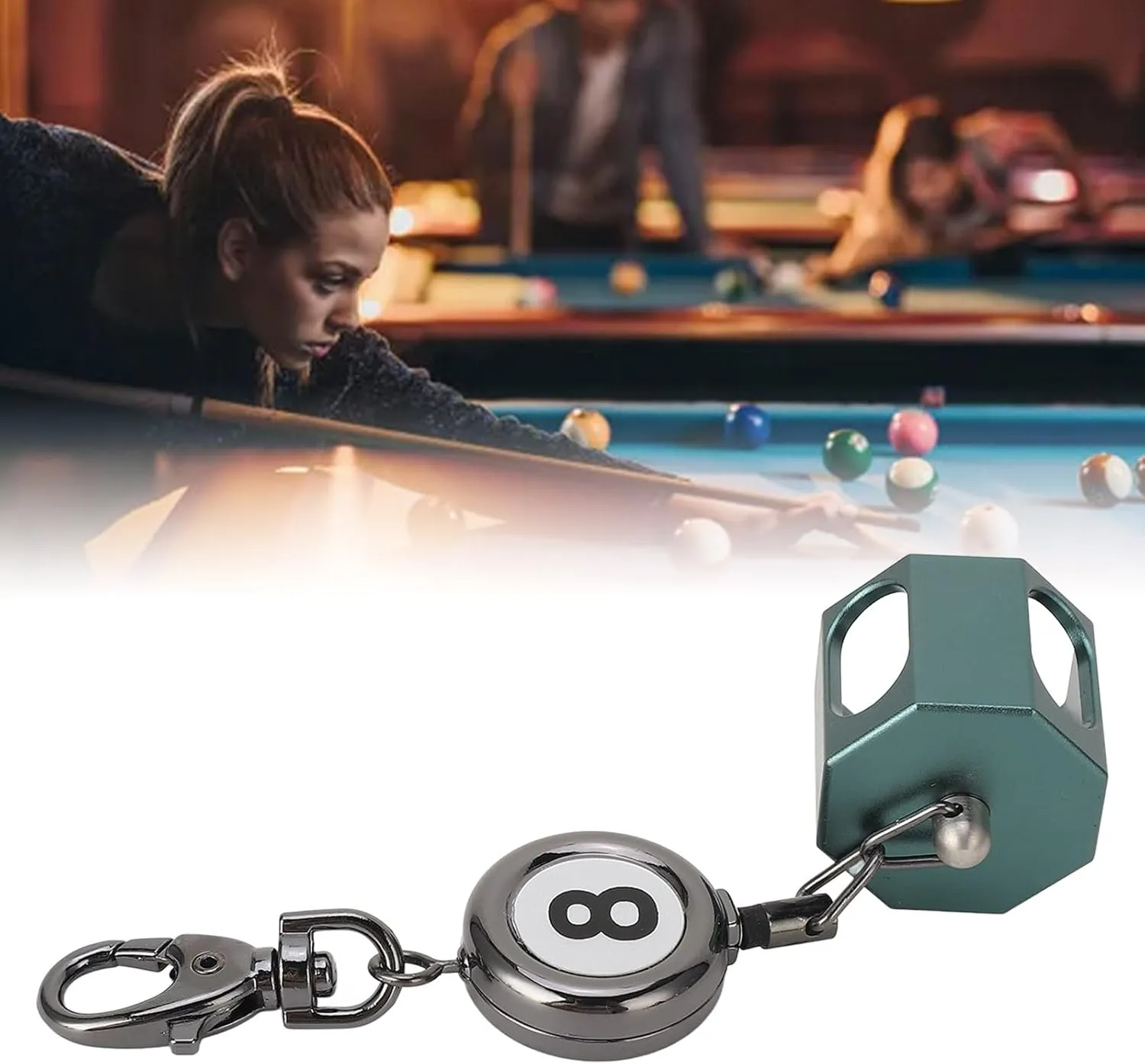 Pool Chalk Holder Billiard Chalk Pocket Pool Cue Chalk Bag Retractable Billiards Pool Cue Chalk Holder Retractable Drawing Belt Clip Practical Tool Magnetic Billiard Chalk Box