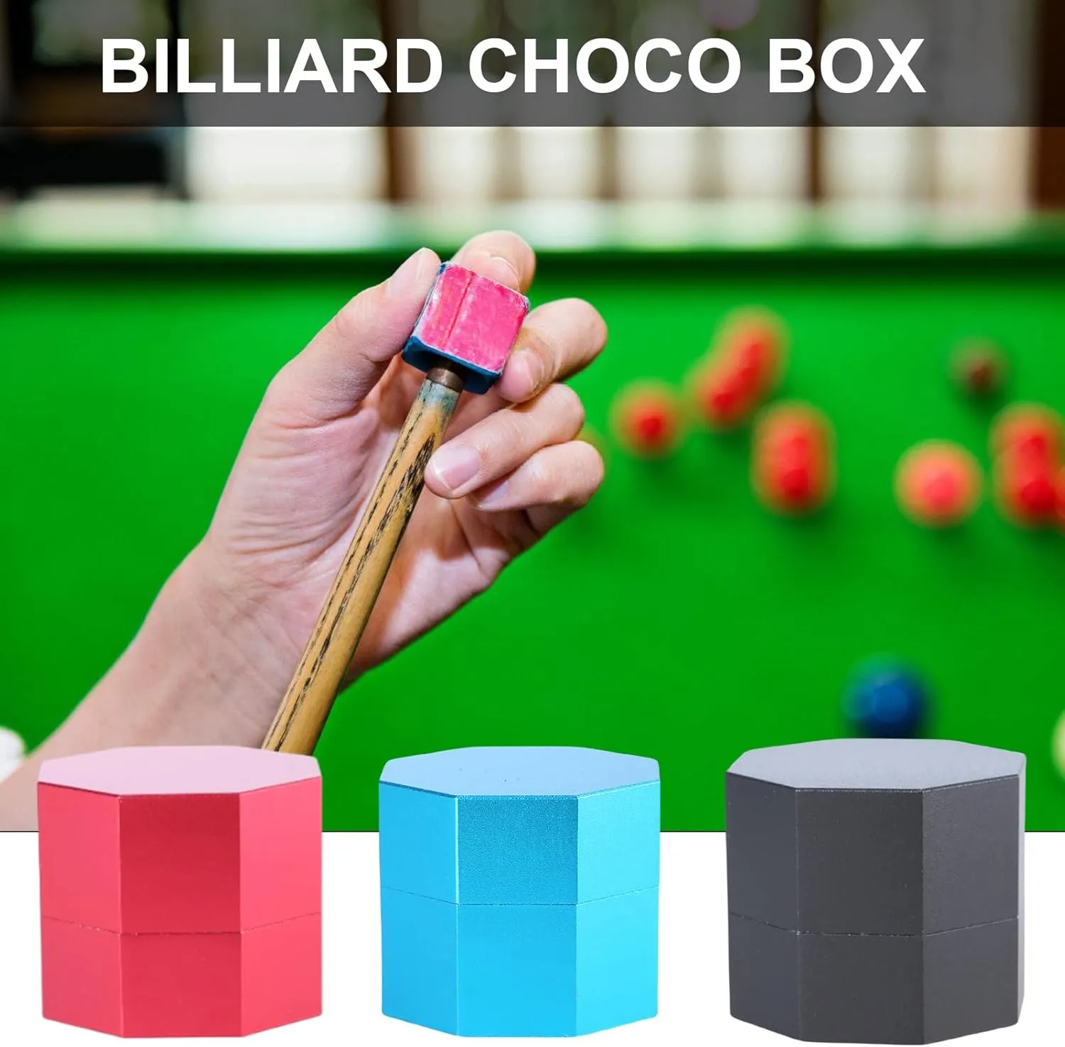 Pool Chalks Holder Aluminum Billiard Chalks Case Billiard Cue Chalks Box for Players Enduring