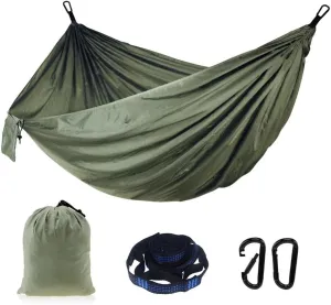 Portable 2 Person Hammock Set, Camping Essentials & Camping Gifts, Portable Hammock Single or Double Hammock for Outdoor