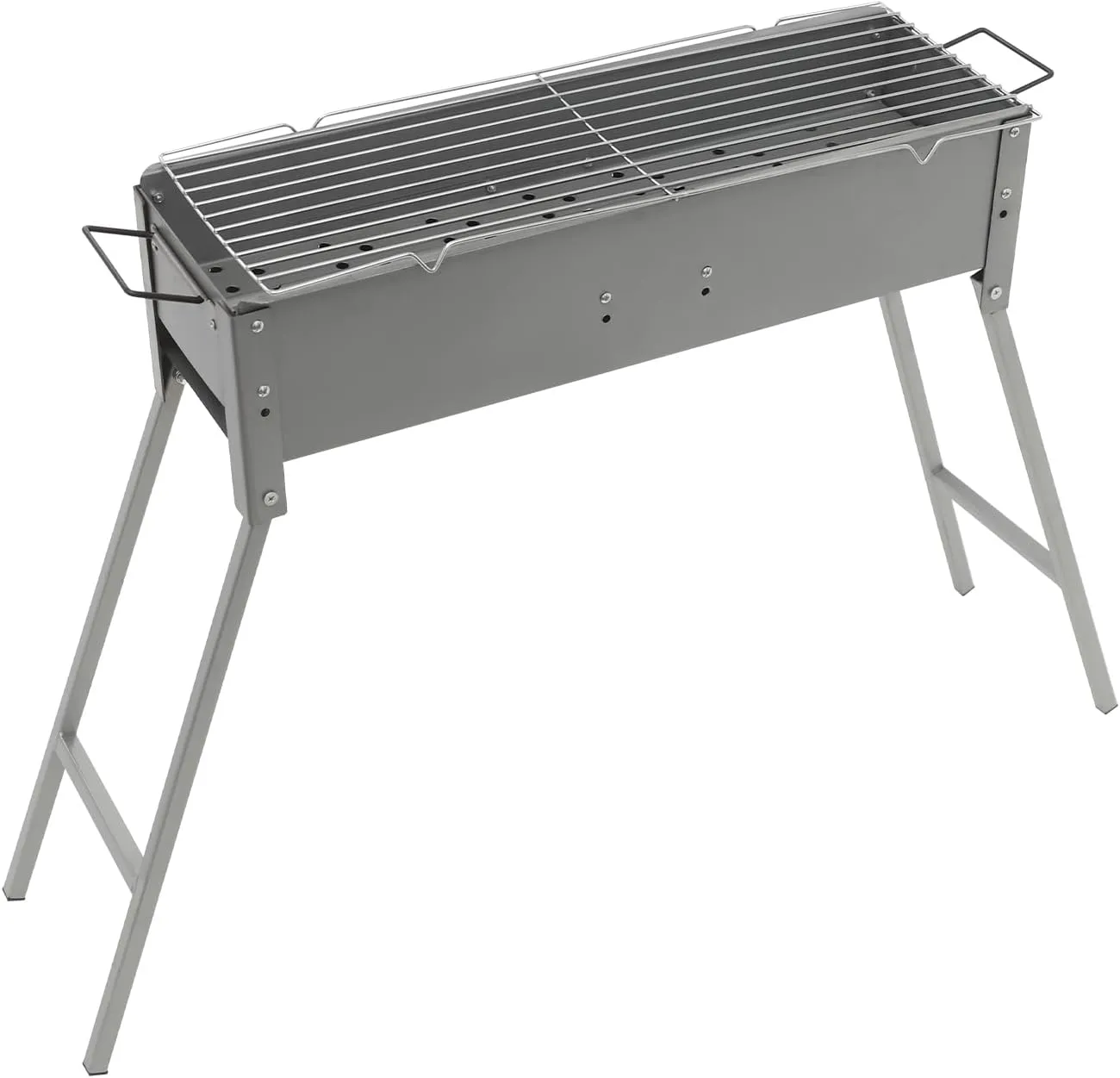 Portable BBQ Grill with Sable Stand,24 * 7 * 25 Inches,Durable Charcoal Grill for Camping, Outdoor Cooking, Picnics, Large Grilling Area