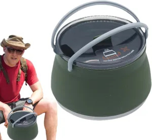 Portable Camping Kettle Portable Travel Kettle - Silicone Kettle for Hiking and Camping, Portable Kettle for Hiking and Camping, Compact Coffee Maker for Outdoor Camping
