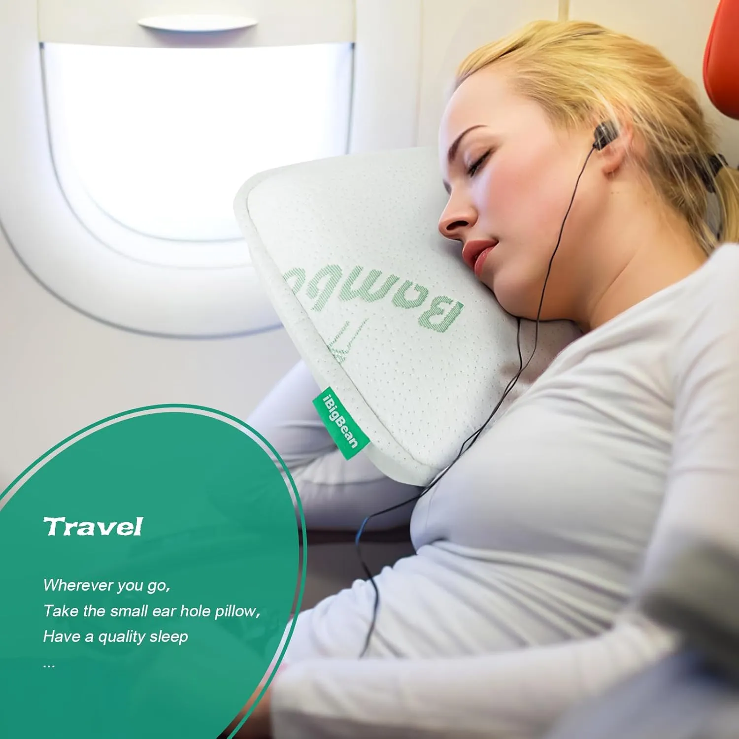 Portable Ear Pillow - Memory Foam Ear Piercing Pillow with Hole for Ear Pain Relief | Ear Piercing Protection - Ear Hole Pillow for More Comfortable Side Sleeping