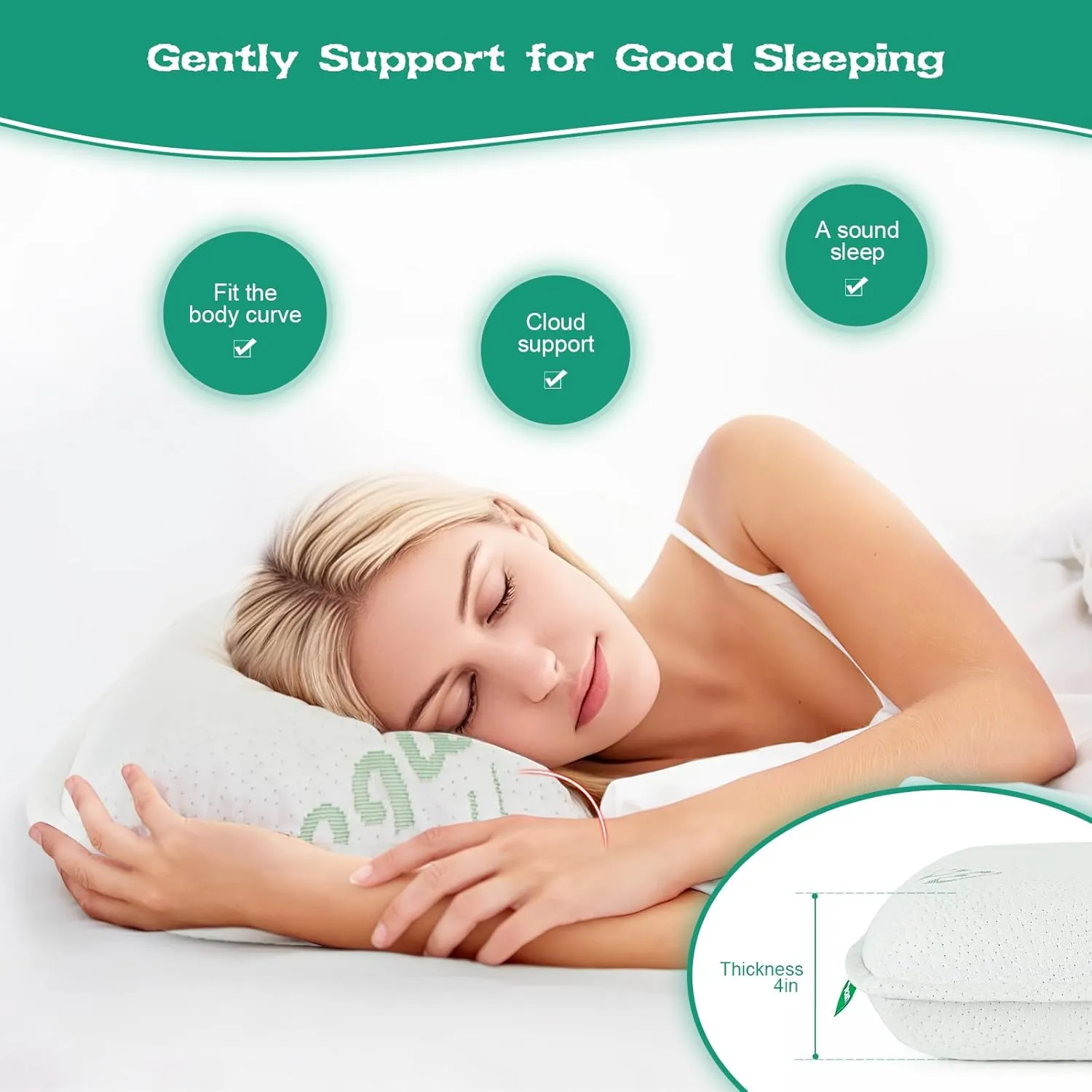 Portable Ear Pillow - Memory Foam Ear Piercing Pillow with Hole for Ear Pain Relief | Ear Piercing Protection - Ear Hole Pillow for More Comfortable Side Sleeping