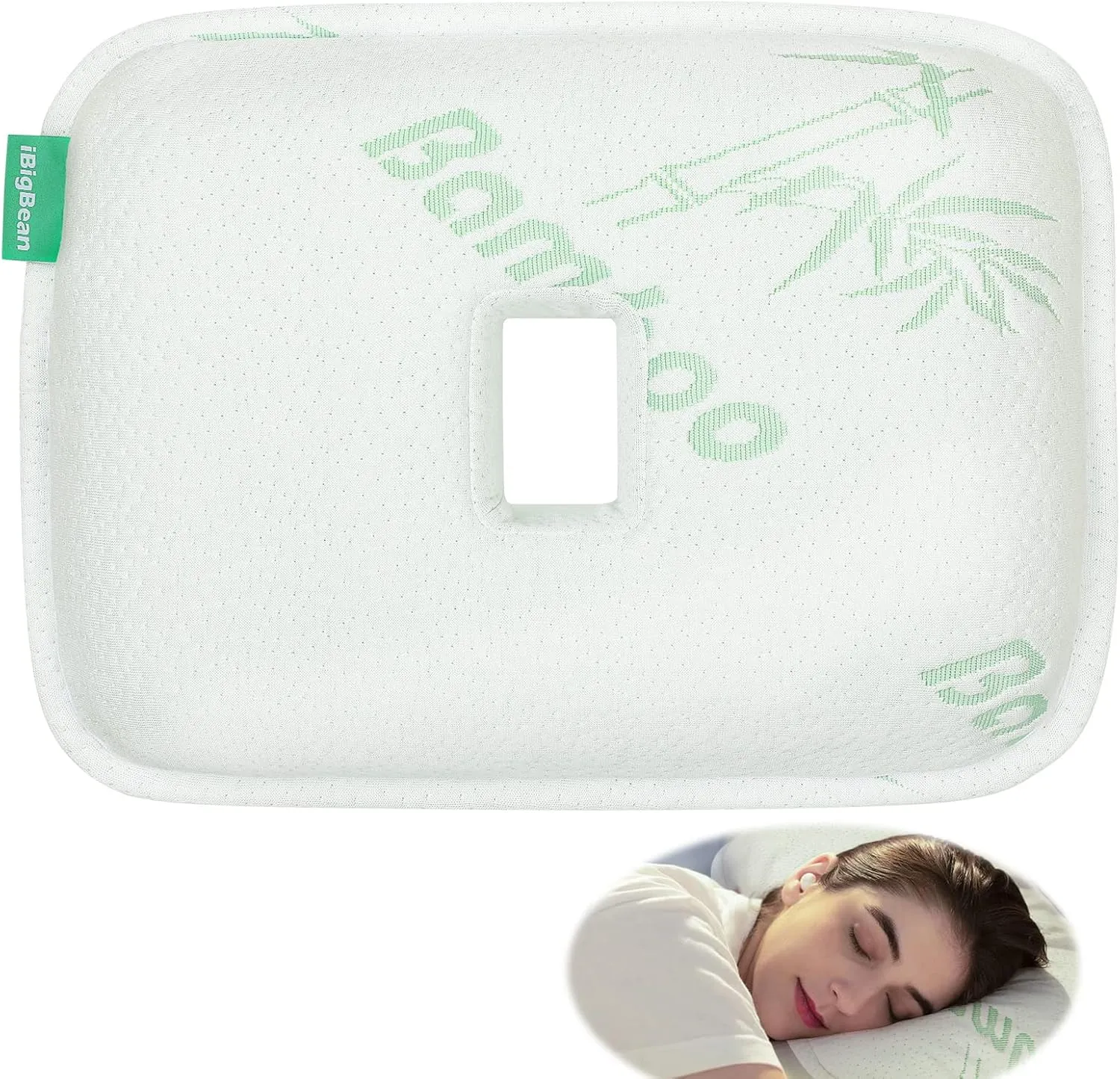 Portable Ear Pillow - Memory Foam Ear Piercing Pillow with Hole for Ear Pain Relief | Ear Piercing Protection - Ear Hole Pillow for More Comfortable Side Sleeping