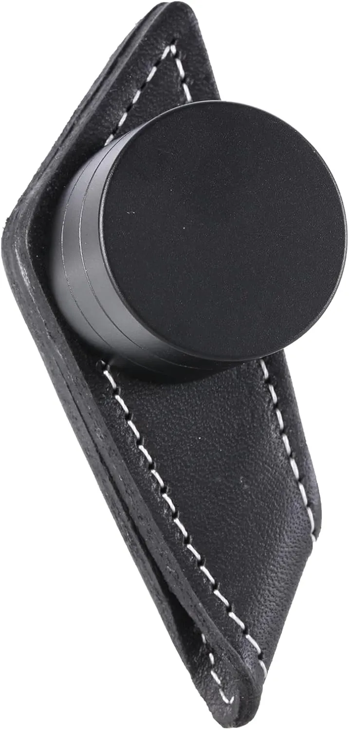 Portable Fix Cue Chalk Bag with Belt Clip 3-Layer Pool Chalk Holder Billiards Snookers Leather Belt Clip Chalk Case
