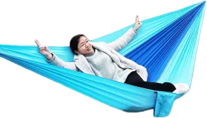 Portable Hammock,Outdoor Double Camping Hammock Lightweight Nylon Parachute for Patio Backyard for Backpacking Beach Swing
