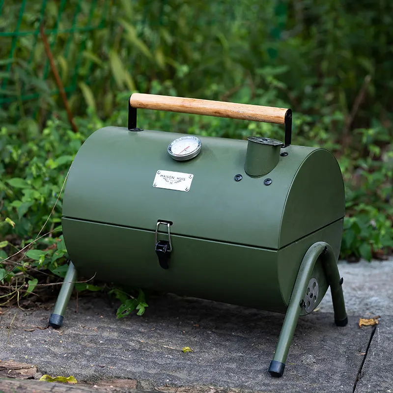 Portable Outdoor BBQ Charcoal Grill – Thickened Picnic Grill for Camping & Backyard Cooking