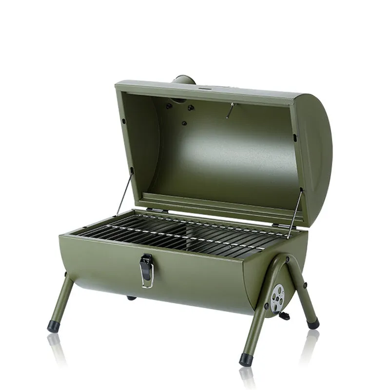 Portable Outdoor BBQ Charcoal Grill – Thickened Picnic Grill for Camping & Backyard Cooking