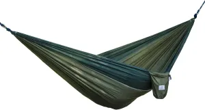 Portable Parachute Camping Hammocks Lightweight Nylon Fabric Travel Hammock (Army/Olive, 295cm x 198cm/Double)