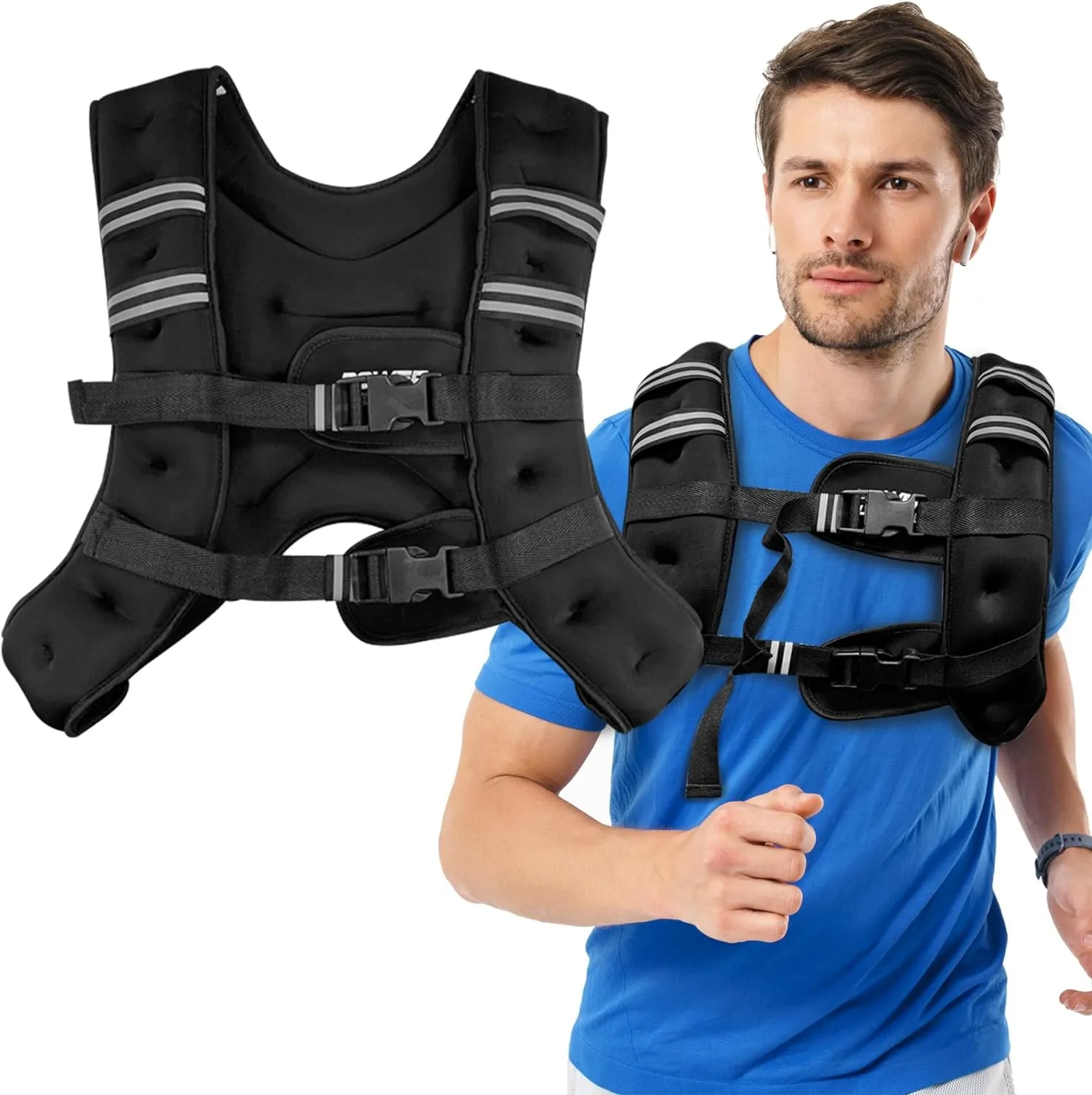 Power Guidance Weighted Vest for Men and Women, Upgraded Strength Training Weight Vests, Rucking Backpack with Weights, Weighted Workout Running Vest