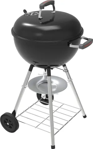Premium Charcoal Grill, 18" Heavy Duty Charcoal Kettle Grill, Outdoor Cooking, Camping Patio, Backyard, Tailgating, Black