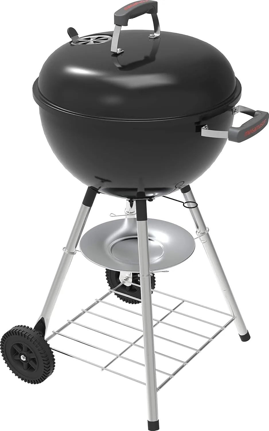 Premium Charcoal Grill, 18" Heavy Duty Charcoal Kettle Grill, Outdoor Cooking, Camping Patio, Backyard, Tailgating, Black