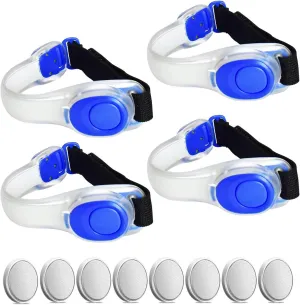 Premium LED Light Up Armband, Reflective Adjustable Wearable Silicone Running Belt Strap/Waterproof Glow in The Dark for Running Jogging Walking Cycling Concert Camping Outdoor Sports