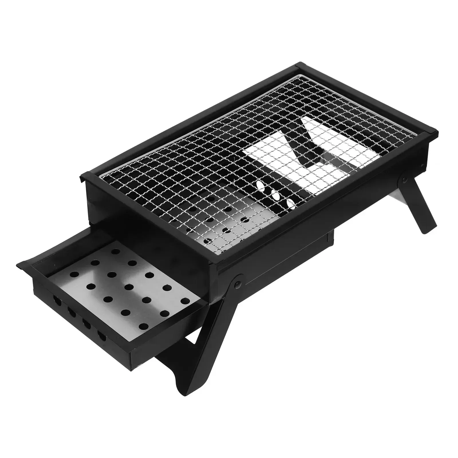 Premium Lightweight Outdoor Steel Dad Folding Camping Charcoal for Cooking 1pc Grill Barbecue Bbq Travel Portable Stainless Full range Small