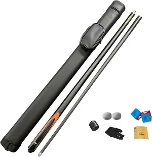 Premium Snooker cues,Carbon Fibre Pool cue,1/2 Jointed Carbon Fibre Billiard Cue Pool Cue Stick for Billiards Fans Pink 9.5mm,Premium Pool Cue 58 Inch Snooker Cues with Hard Bag & Chalk