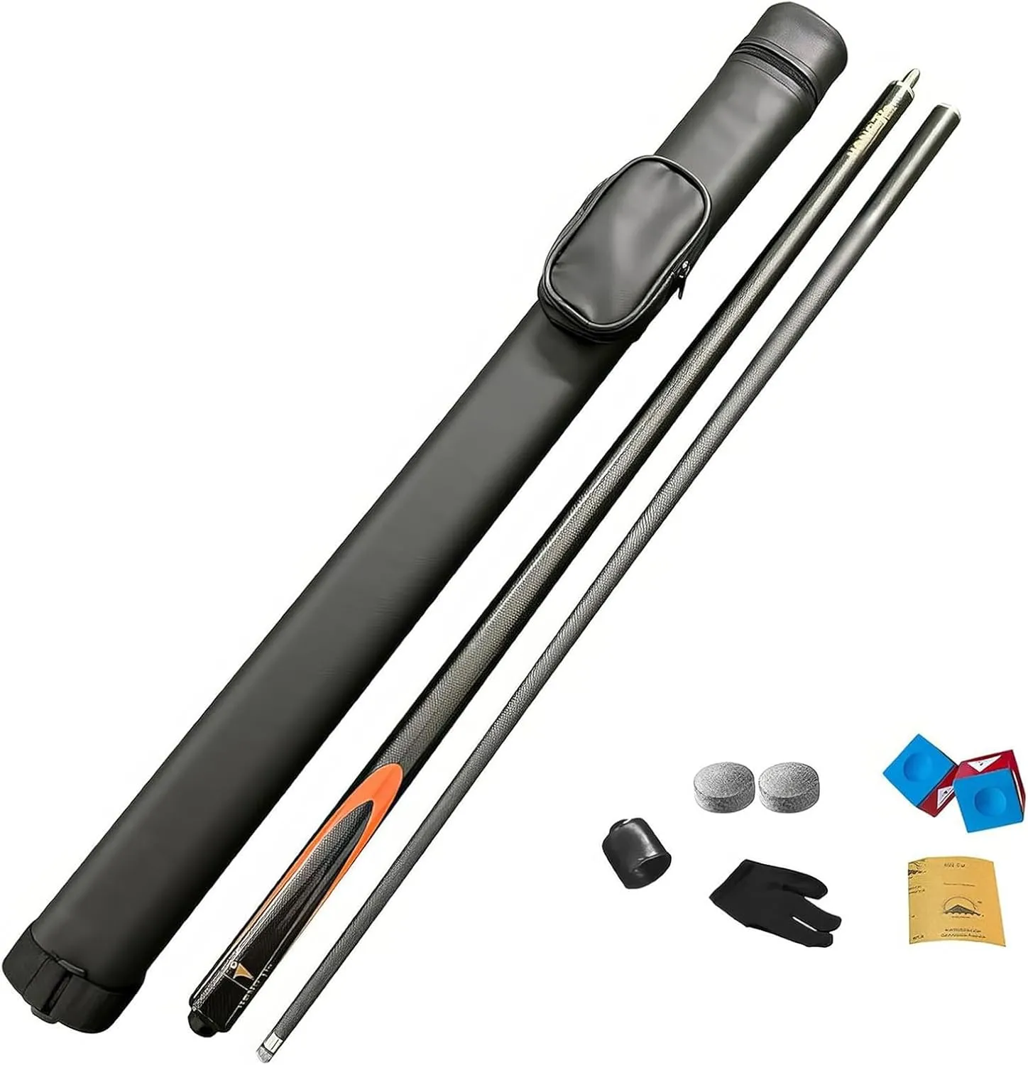 Premium Snooker cues,Carbon Fibre Pool cue,1/2 Jointed Carbon Fibre Billiard Cue Pool Cue Stick for Billiards Fans Pink 9.5mm,Premium Pool Cue 58 Inch Snooker Cues with Hard Bag & Chalk