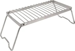 Premium Stainless Steel Camping Grill - Height Adjustable, Portable, Thickened Grates for Outdoor Cooking Experience